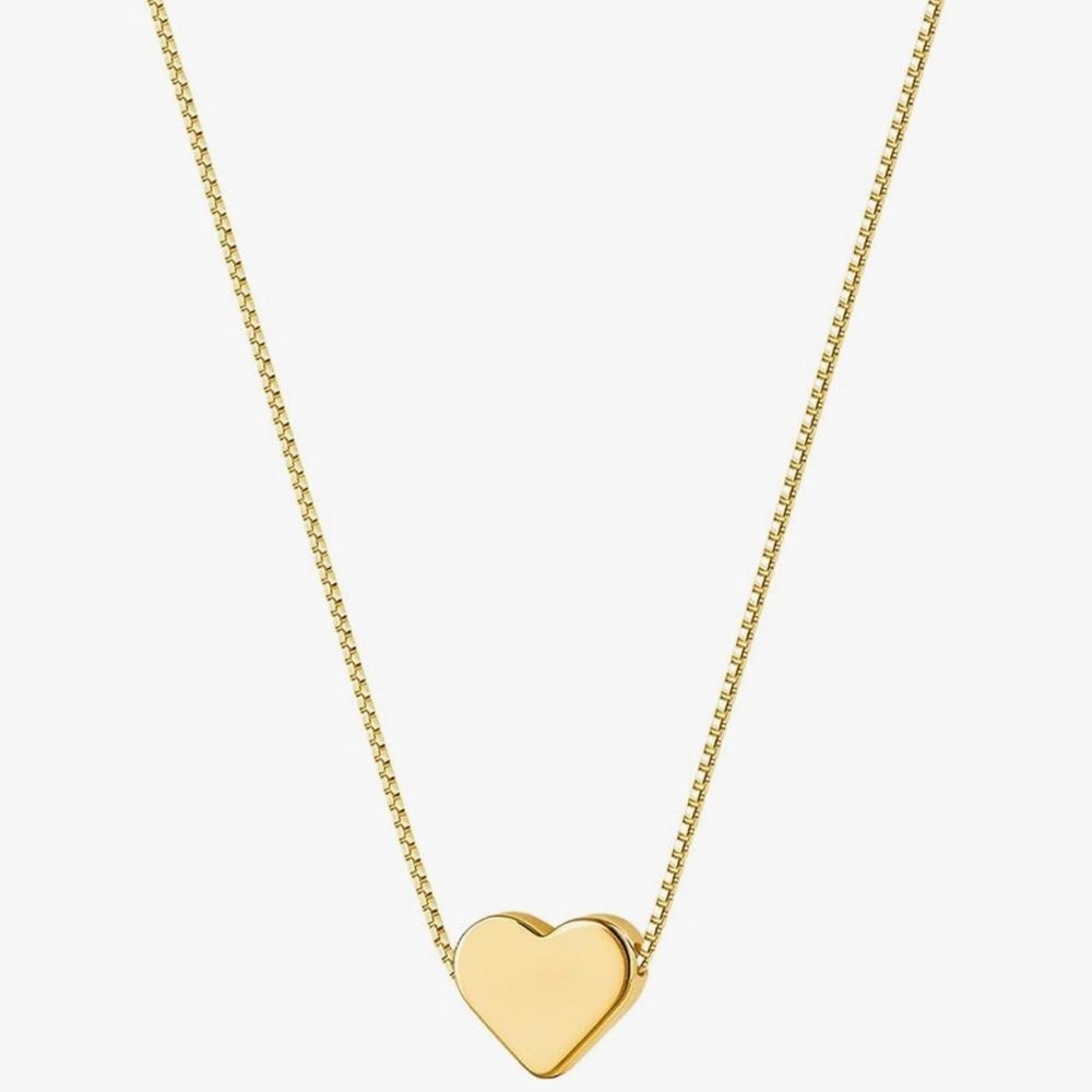 New 14k Gold Plated Heart Pendant Necklace